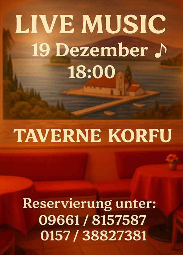 Live Music am 19.12.2025 in der Taverne Korfu